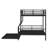 Aleighna Kids Full XL Over Queen Metal Bunk Bed with Trundle-1398566864