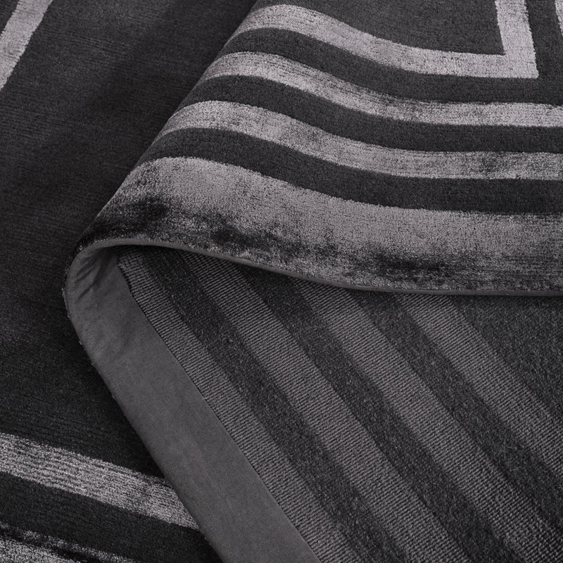 Ralph Lauren Ellington Border Wool, Viscose Geometric Rug, Rectangle 2' x 3'