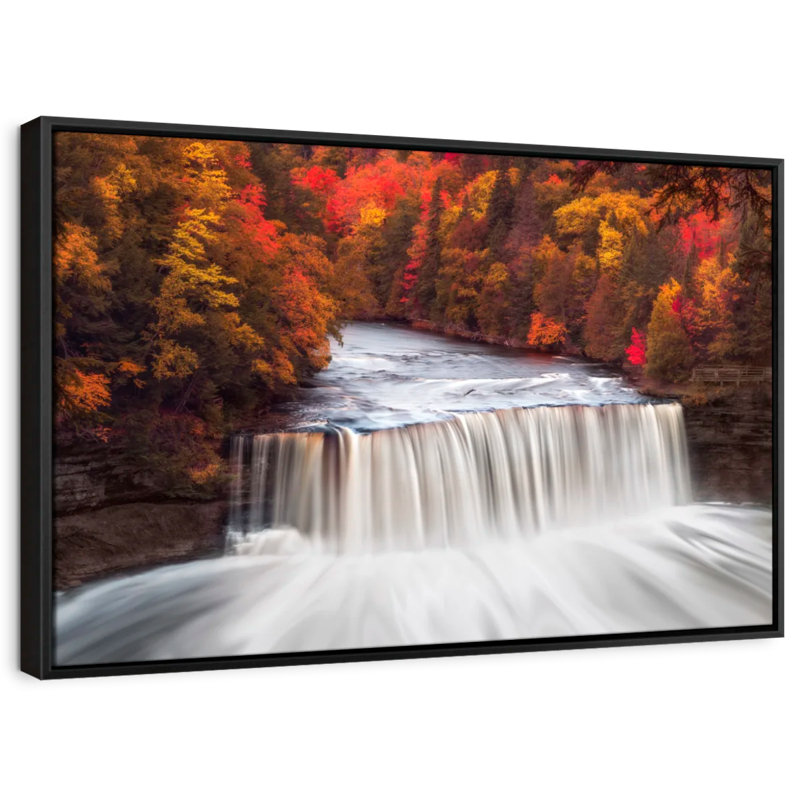 «Tahquamenon Falls in Autumn Wall Art», H 9 po x l 13 po