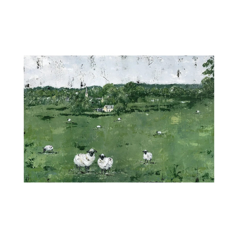 «English Countryside» par Ashley Bradley - reproduction imprimée, H 12 po x l 18 po x 1,5 po
