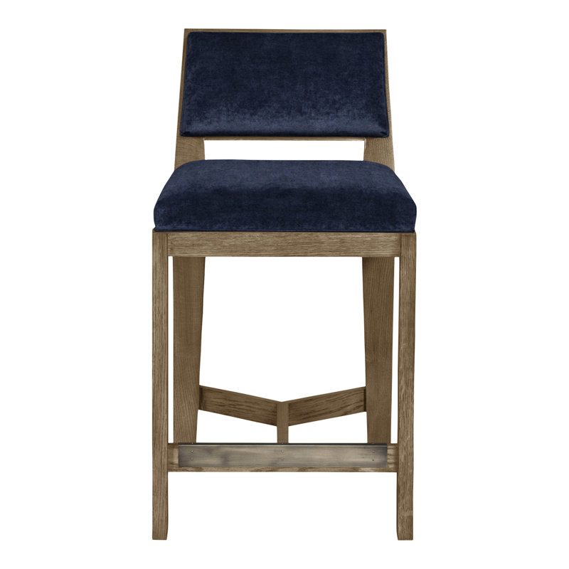 Scoville By Thom Filicia Upholstered Counter Stool with Solid Wood Frame, Hampton, Éclipse Nadia