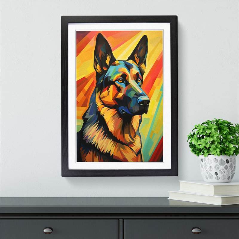 Single Picture Frame Print on Wood, Black Framed, 34cm H x 25cm W