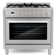 Cosmo 36 in. Nebula Collection 3.8 cu. ft. Gas Range, 5 Burners, Rapid Convection Oven, Cast Iron Grates in Stainless Steel