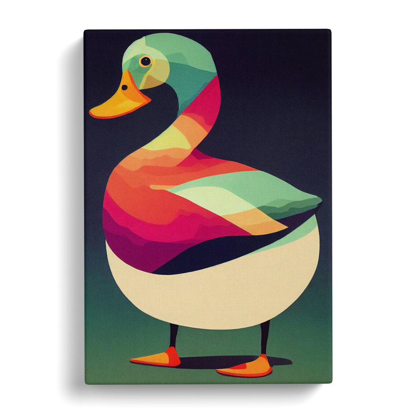 Sodus Duck Retro - Wrapped Canvas, 50cm H x 35cm W x 3cm D