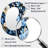 Koval Blue And Beige Peonies Boho Pattern - Floral Irregular Shape Wall Mirror, Blue Asymmetrical Decorative Mirror, Printed Metal Art-1500060670