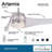 58" Artemis 3 Blade LED Smart Ceiling Fan with Remote, Lighting Kit Included-49413233