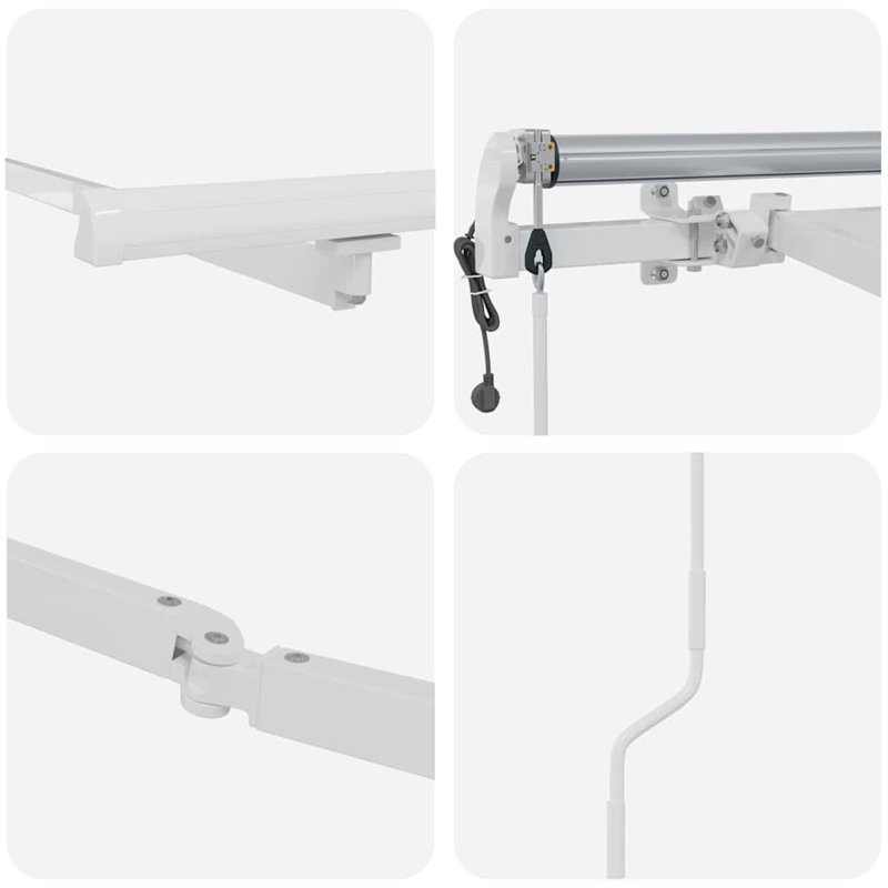 VidaXL Retractable Door / Window Awning, 300 cm W x 250 cm D, White