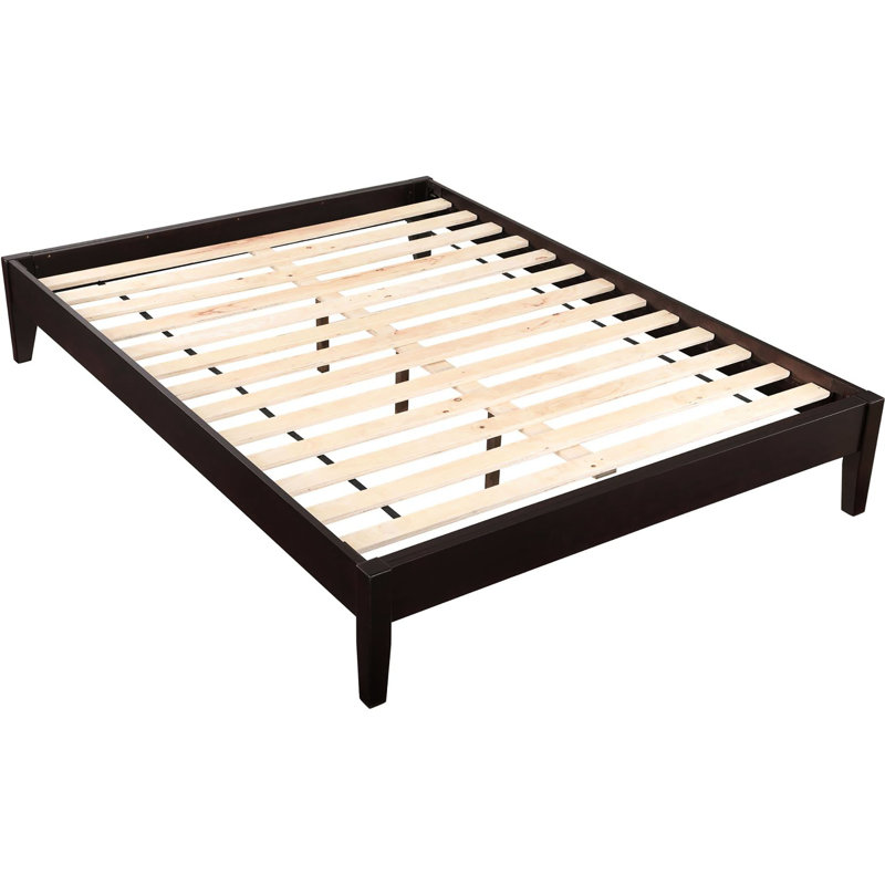 Cappuccino Color Queen Bed - Modern Design, Compatible With Bedroom Themes Size Transitional Style, Blends Well Decor