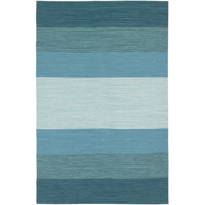 India Handmade Cotton Striped Area Rug