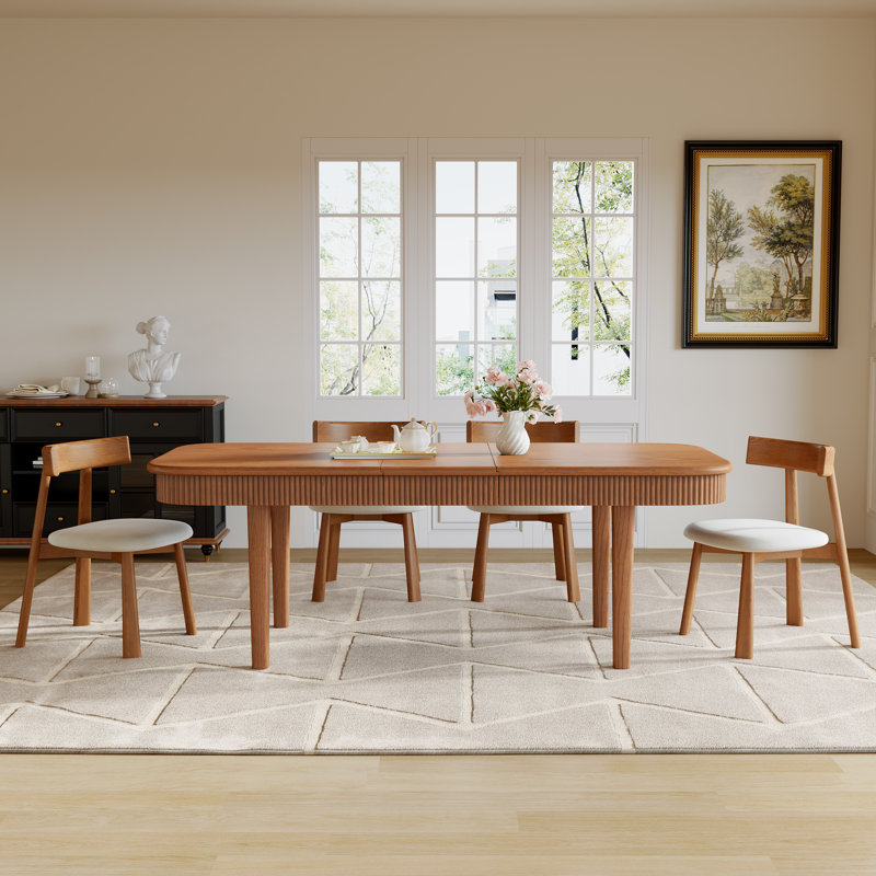 72-92" Extendable Dining Table for 6 to 10 - Rectangle Solid Wood Dining Table
