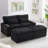 Pacheco Grey Upholstered Sleeper Sectional Chaise Sofa-34816077