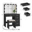 Coiffeuse avec lumières et tabouret Jaq-1508925764