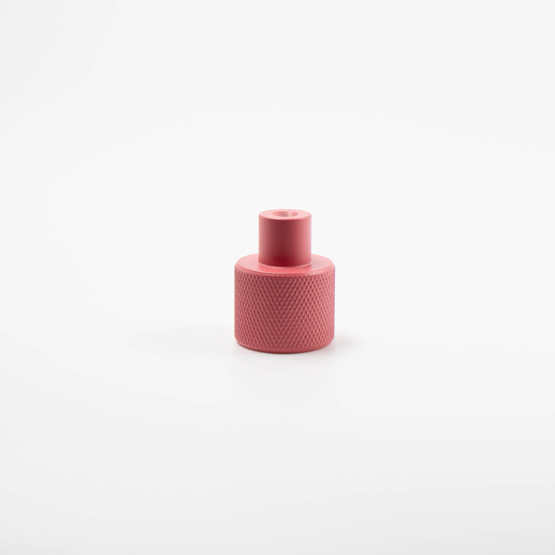 ROUS Hardware Mid Century Modern Knurled Knob, Blush (Pink)