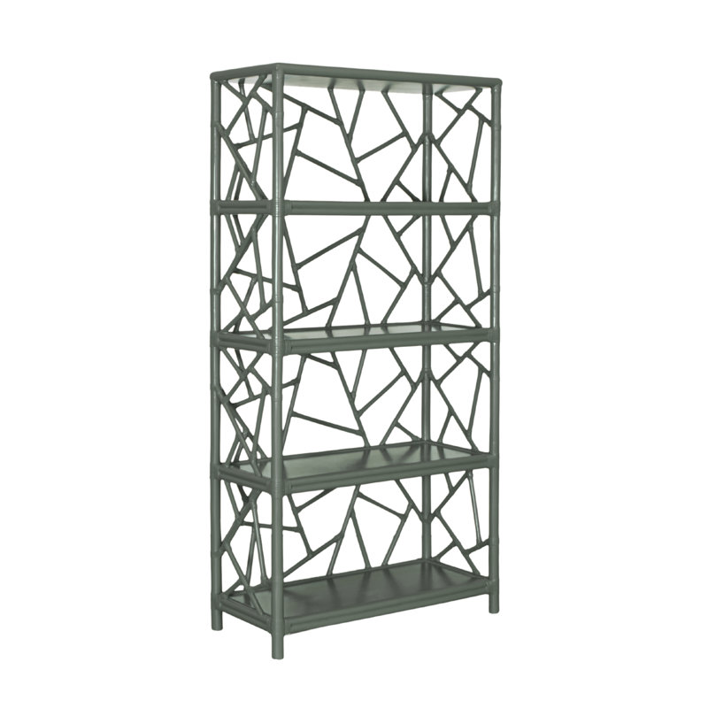 Tiffany 72"H x 36"W Etagere Bookcase, Evergreen