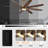 72" 8 - Blade Large Dimmable LED Ceiling Fan With Light And Remote Control, Modern Indoor Outdoor Ceiling Fan For Living Room Bedroom Patio, Quiet 6 Speed Reversible DC Motor, 3 Color Temperatures, Downrod Mount, Sloped Ceiling Compatible-1878309549