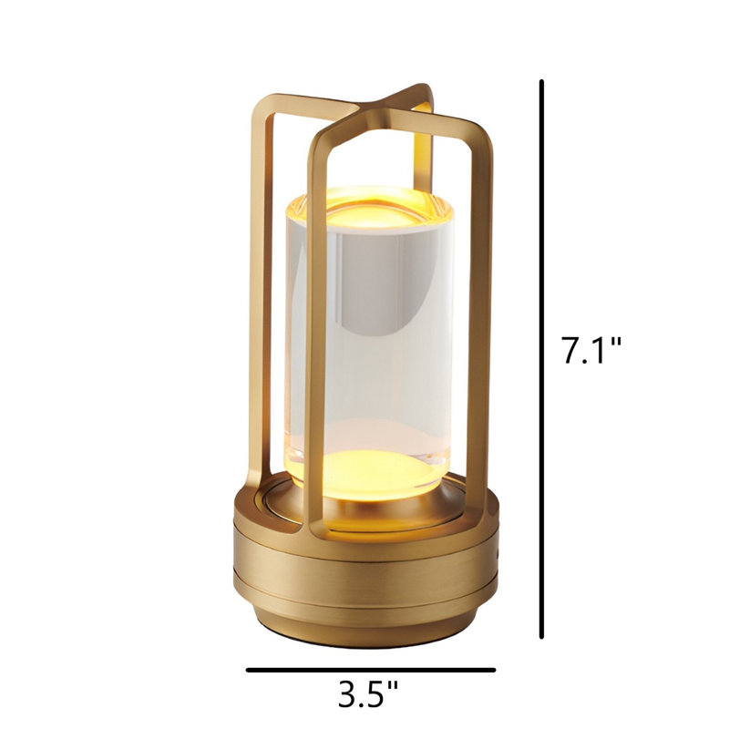 Lampe de table portative à intensité variable en métal Trimika USB