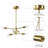 Rensselear 6-Light metal Modern Linear Sputnik Chandelier-945305992