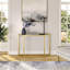 106.68 cm W Glass Top Console Table