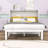 White Queen Murphy Bed Cabinet with Charging Station and Side Shelves, Space-Saving Wall Bed Frame-2137416301-2137416302