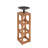 Wood Hollow Square Hole Design Pillar Candle Holder-503104641-503104642