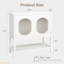 Buffet blanc 32 "avec portes en verre - rangement pour bar et vestibule