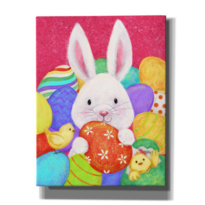 «Lapin de Pâques» par Makiko, reproduction sur toile tendue
