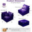 Canapé modulaire modulaire, canapé modulaire Cloud avec siège profond, canapé rembourré sans os pour la chambre à coucher du salon (mauve, 6 places + 2 repose-pieds)-932704032