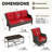 5-Person PE Wicker Outdoor Patio Set with Sofa,Swivel Chairs,Coffee Table & Red Cushion-857338624