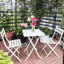 Ensemble bistro 3 pièces de table carrée pliable et chaises-1862141398