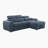 Caisse 98" Modern & Contemporary Microfiber 2-Piece Sectional Sofa with Integrated Pull-Out Sleeper Bed, Adjustable Headrests & Hidden Storage Chaise-814607699