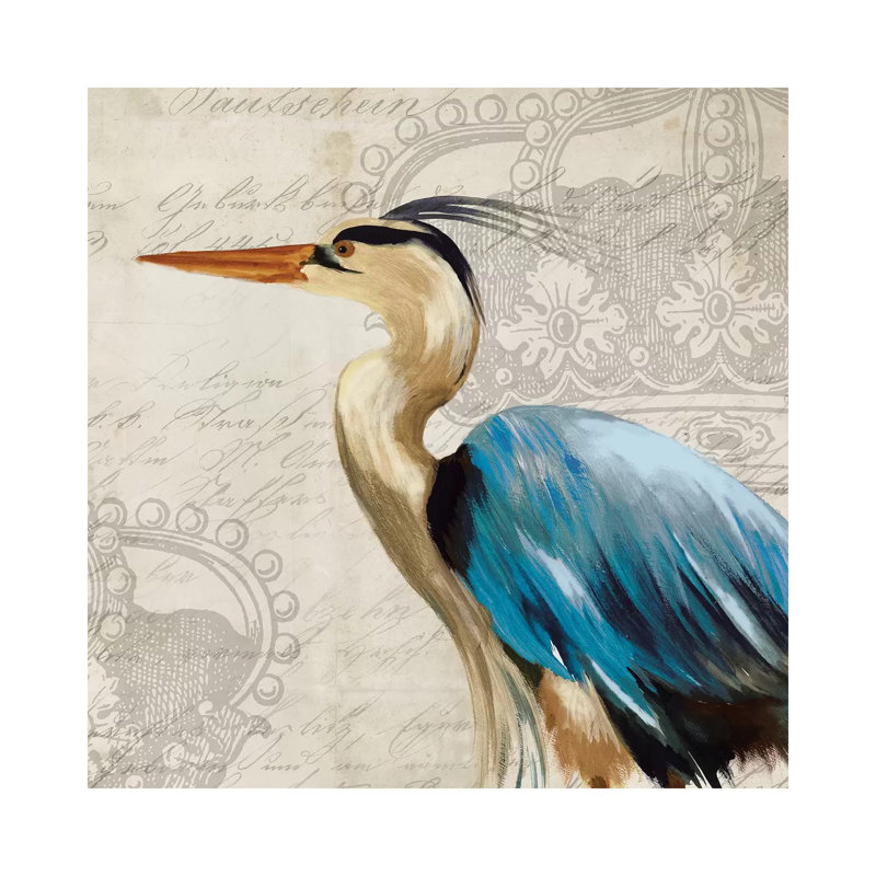 Heron II by Aimee Wilson - Wrapped Canvas Gallery-Wrapped Canvas Giclée, 45.72 cm H x 45.72 cm W x 3.175 cm D