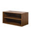Armoire empilable - rangement monté de 28,1 x 13,98 x 14,34 po, idéal pour les espaces de vie à la maison, les livres, les vêtements, les cadres, les souvenirs, la coloration noyer, les panneaux de particules avec rangement empilable,
