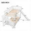 Cadre de lit simple superposé au dessus d'un lit simple en pin massif blanc avec glissière convertible, idéal pour les petites chambres à coucher, style fonctionnel moderne