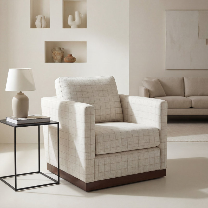 Chaise d'appoint Merren, Tweed crème Merren