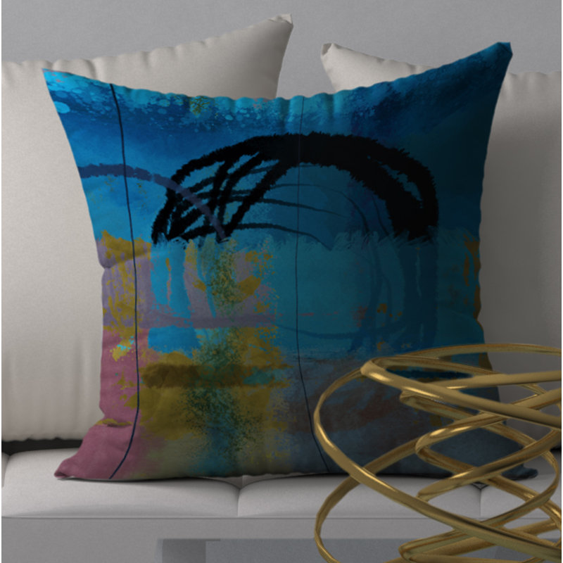 Abstract Reversible Throw Pillow, 20" x 20"