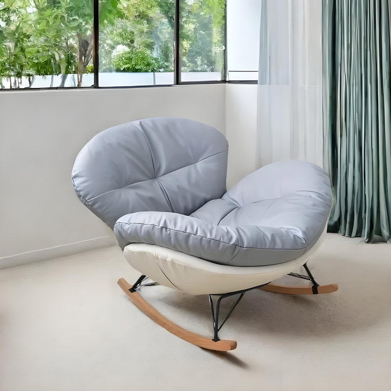 Chaise berçante coquille d'œuf, Carrelage gris