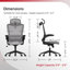 Chaise de bureau ergonomique en filet