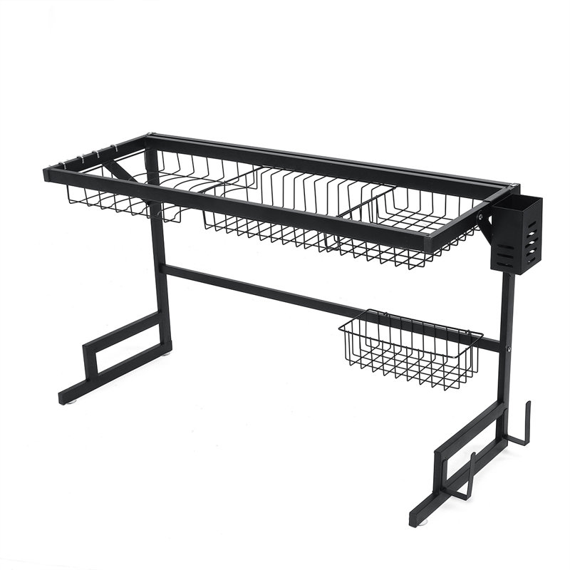 Adjustable Stainless Steel Over The Sink Dish Rack, 20.10" H x 33.50" W x 12.20" D 