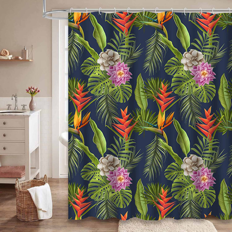 Papier peint floral avec 12 crochets, L 72 po x l 84 po
