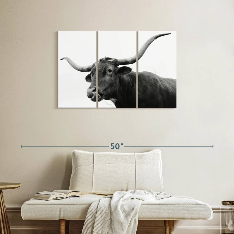 Longhorn Brampt monochrome, H 24 po x l 38 po