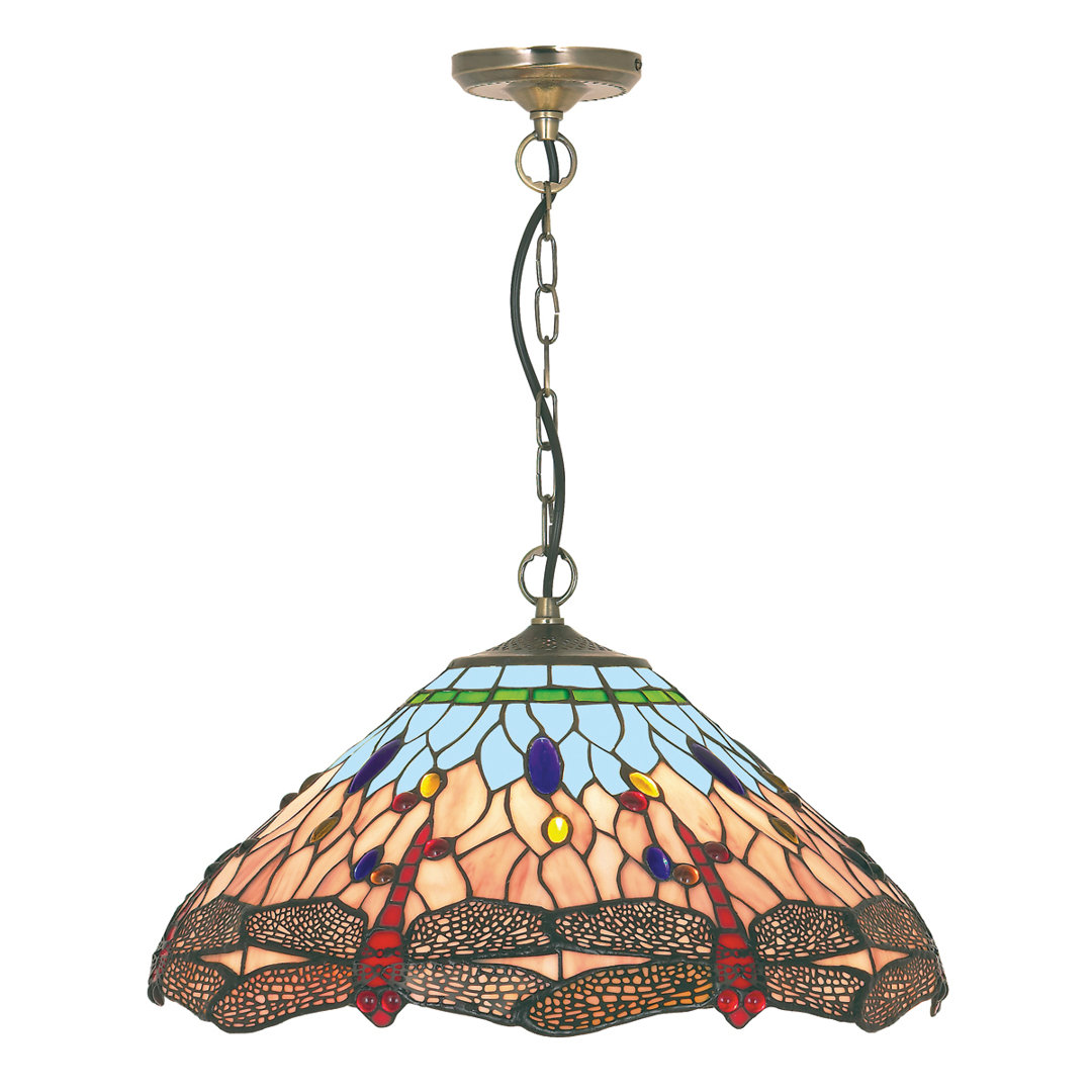 Dnkirk 1 - Light Antique Brass Cone Pendant