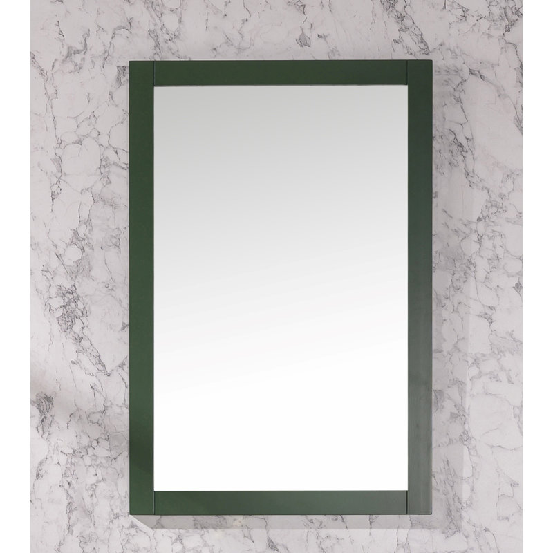 Miroir de salle de bain Malave, Vert Vogue, 36 po x 24 po