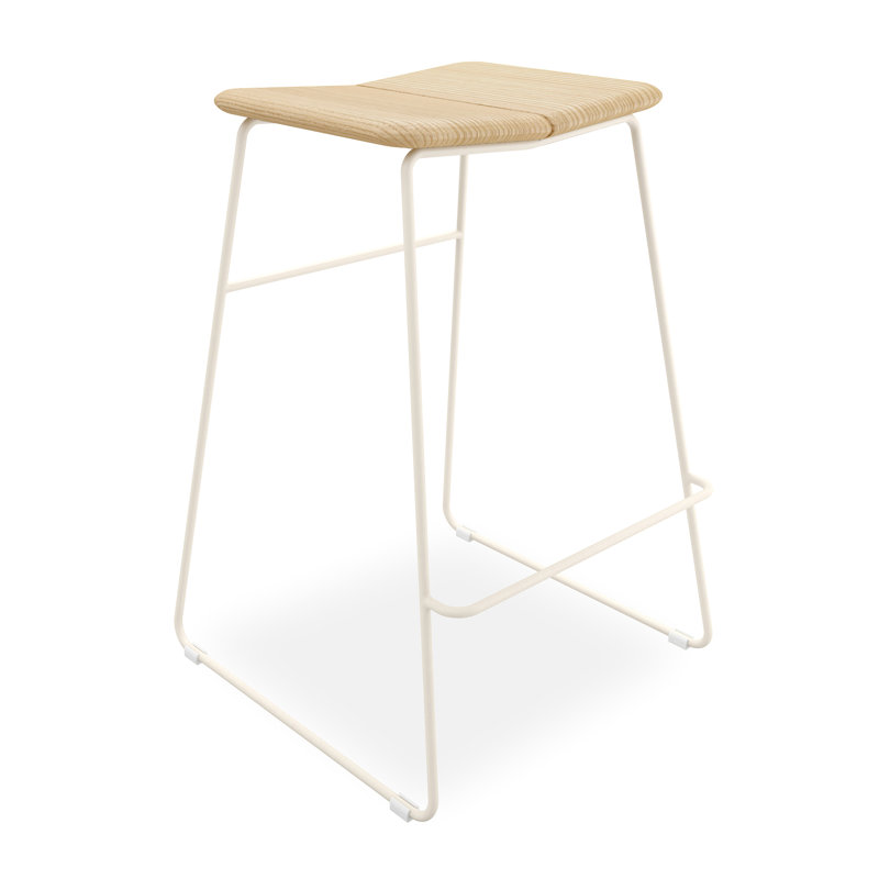Aero Bar Stool & Counter Stool, Swan Powder Coat, Bar Stool (30" Seat Height)