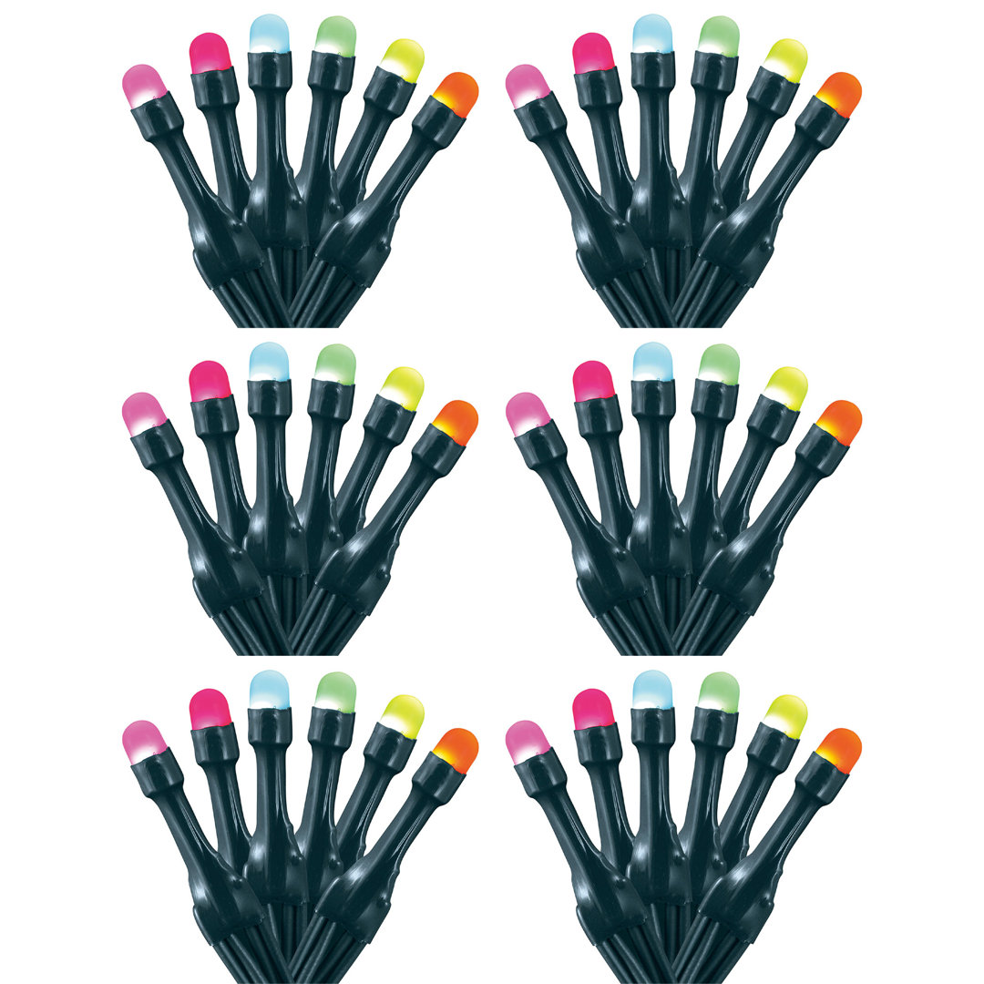 100 - Bulb 314.96'' Plug-in LED Wide Angle LED String Light (Set of 6) Polygroup Trading Ltd