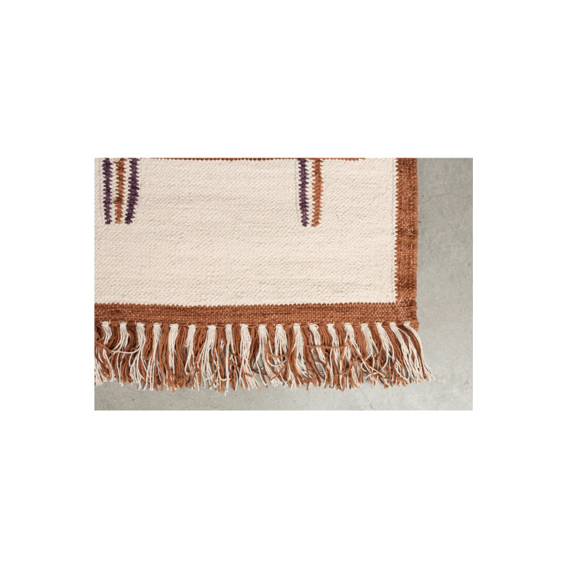 Rug Cotton Checkered Area Rug, Rectangle 5'3" x 7'7"