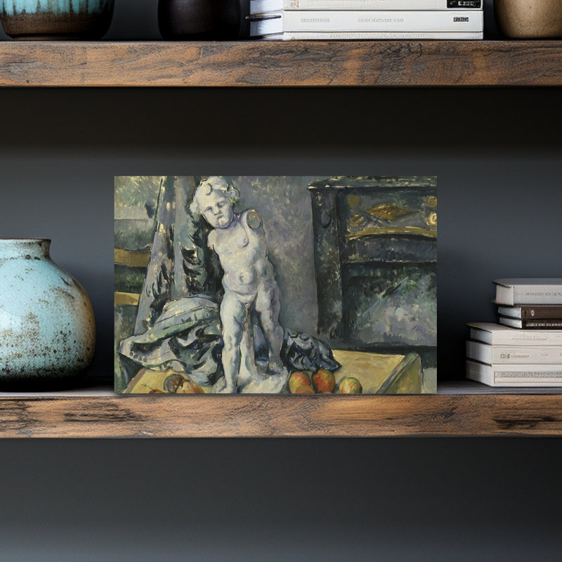 Still Life With Plaster Cupid, 1890S Impressionist Abstract Contemporary Fruit Wall Art Print by Paul Cezanne - Wrapped Canvas Print