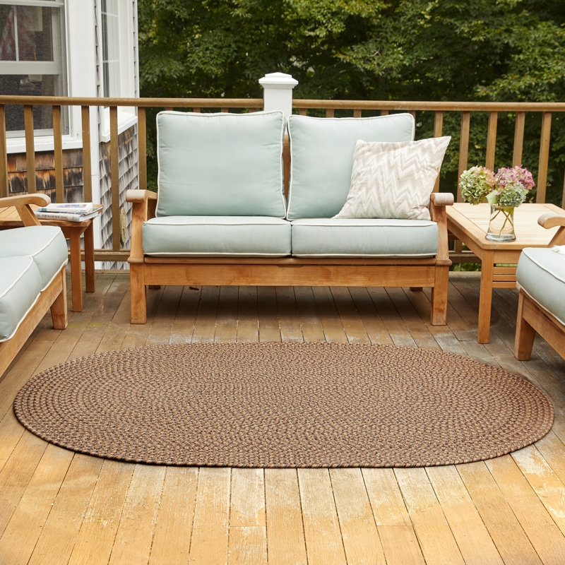 Tapis intérieur / extérieur tressé à la main Elsner, Ovale 8 pi x 11 pi