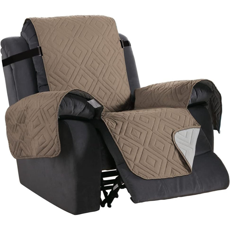 Housse de canapé, Brun / polyester beige / mélange de polyester