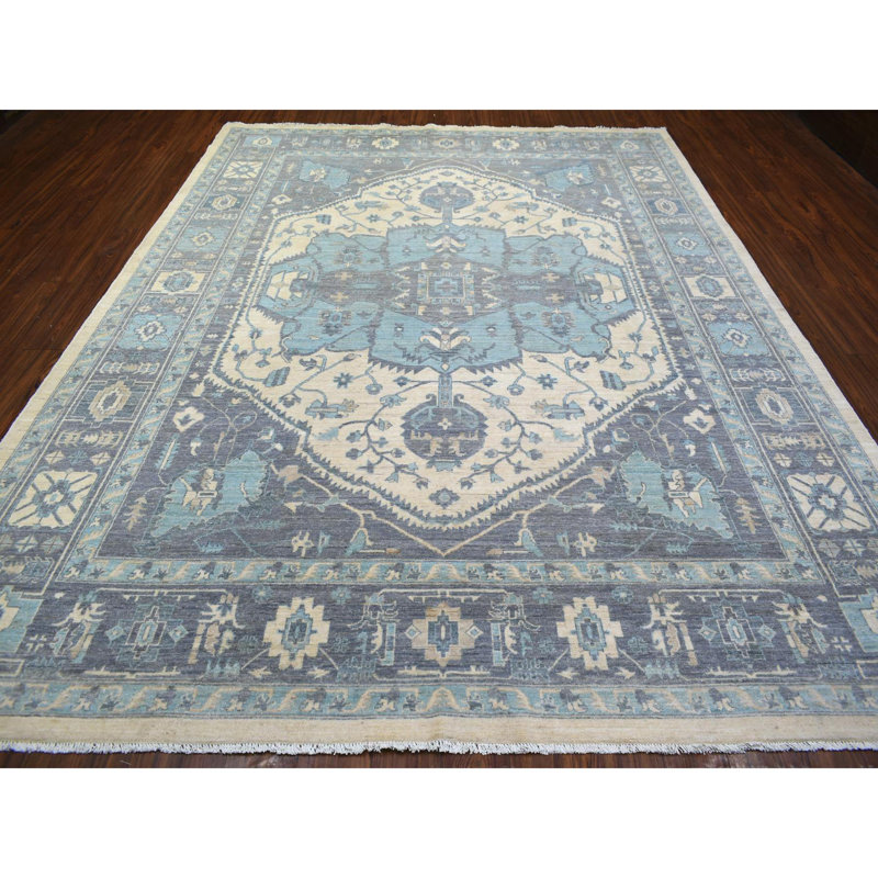 One-of-a-Kind 9'1" X 11'9" New Age Wool Area Rug in