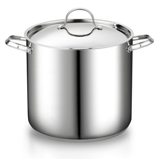 Marmite standard en acier inoxydable avec couvercle Cooks